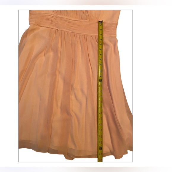 Lauren Ralph Lauren Evening Womens Blush Chiffon Gathered Party Dress Size 16 - Picture 6 of 12